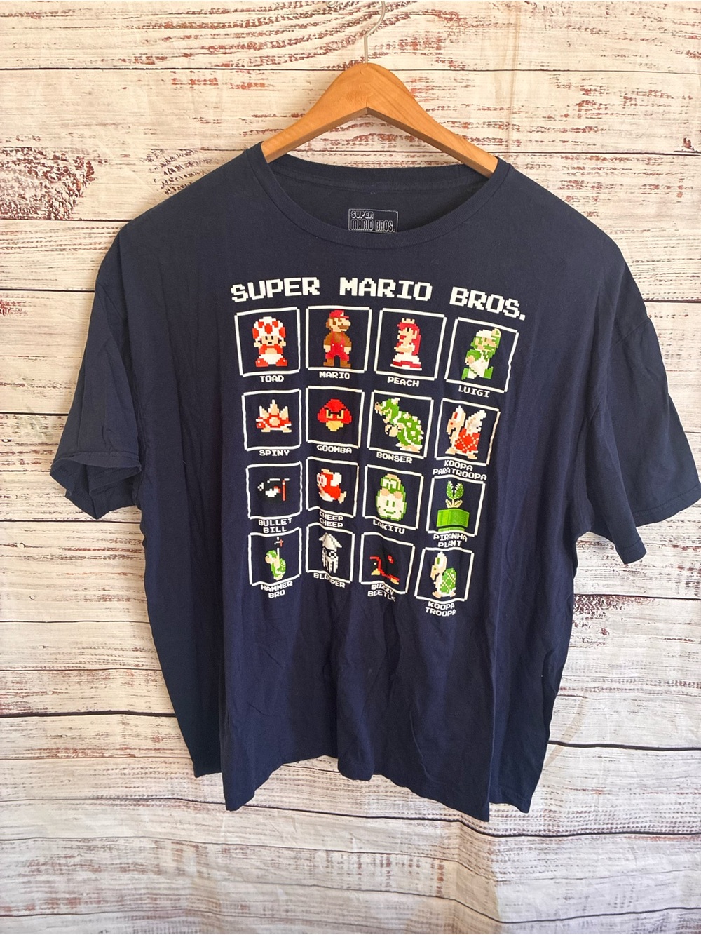 Super Mario Bros. Navy Graphic Tee - Classic Nintendo Characters 3X